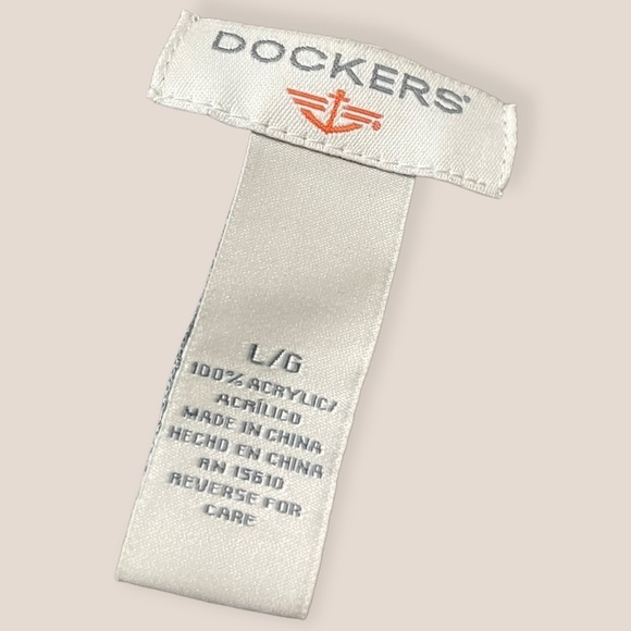 DOCKERS Brown Neutral Minimalist OverSized braided Knit Winter Crew Neck Sweater - Picture 4 of 8